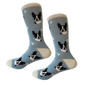 Fundraiser - Boston Terrier  - Fun Unisex Socks - Crazy Pet Lover